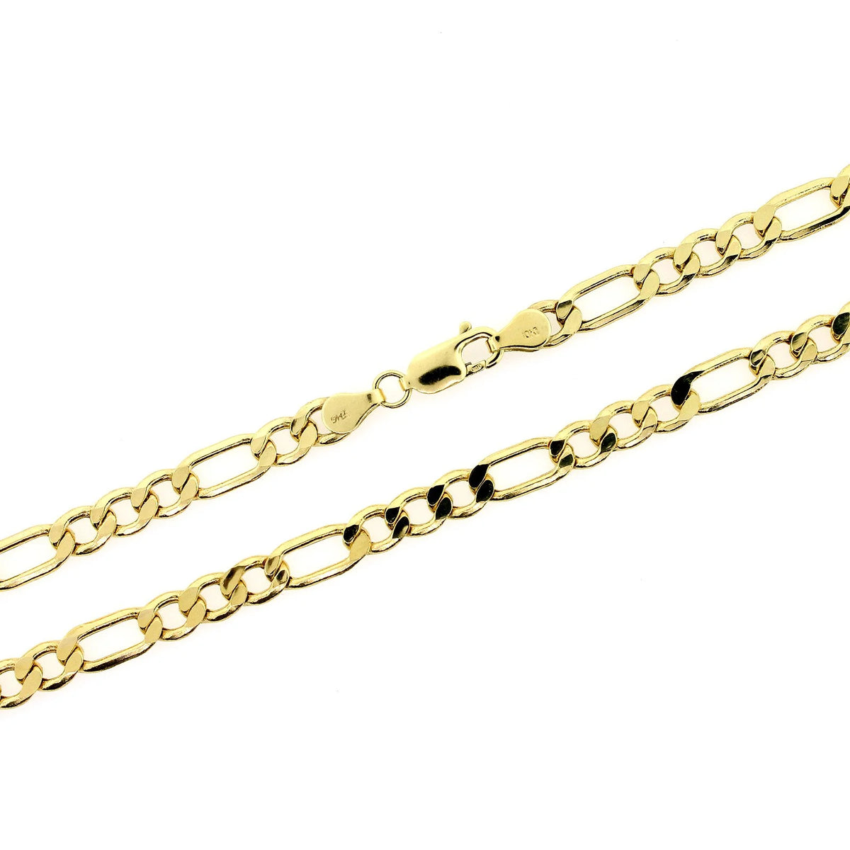 10K Yellow Gold Figaro Link Chain Pendant Necklace L806