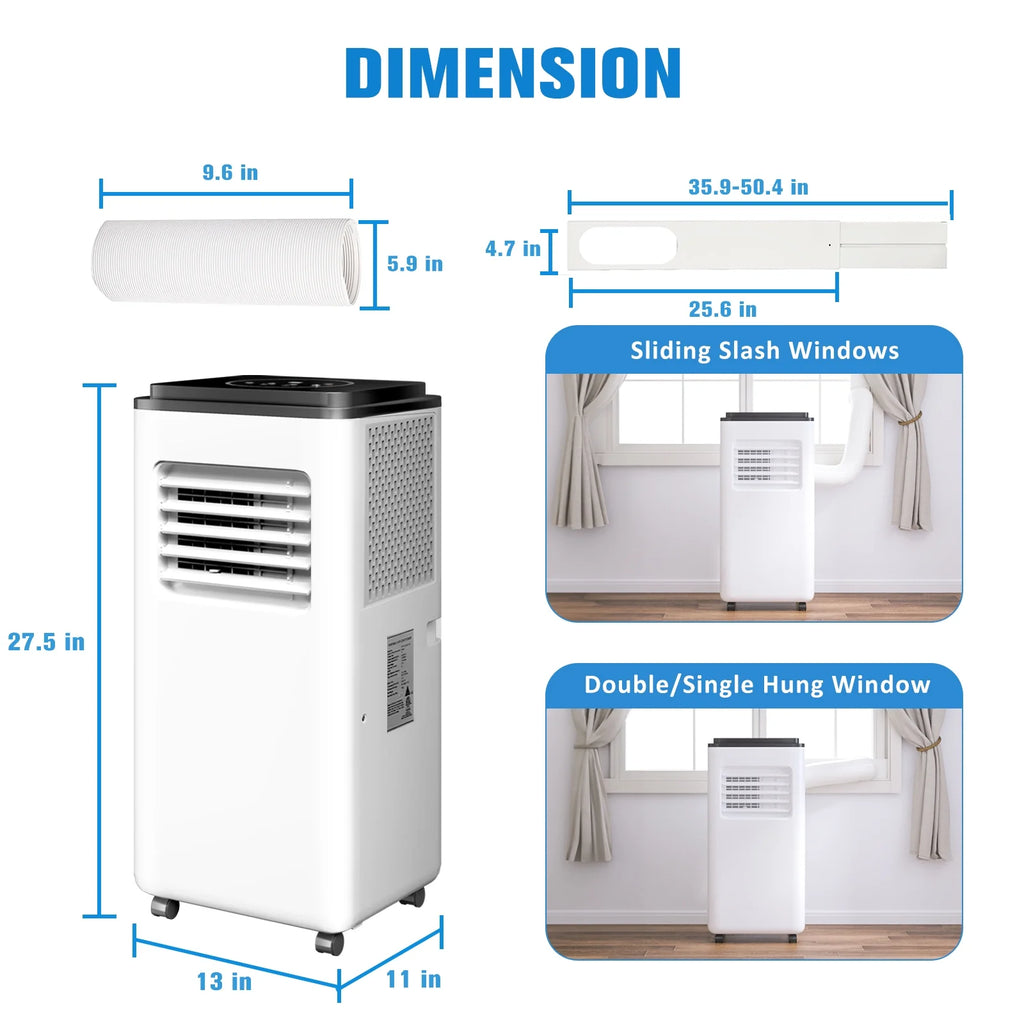 8,000BTU Portable Air Conditioner with Remote Control V3353