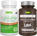 25 Billion CFU Probiotic and Curcumin Vegan Bundle Y737