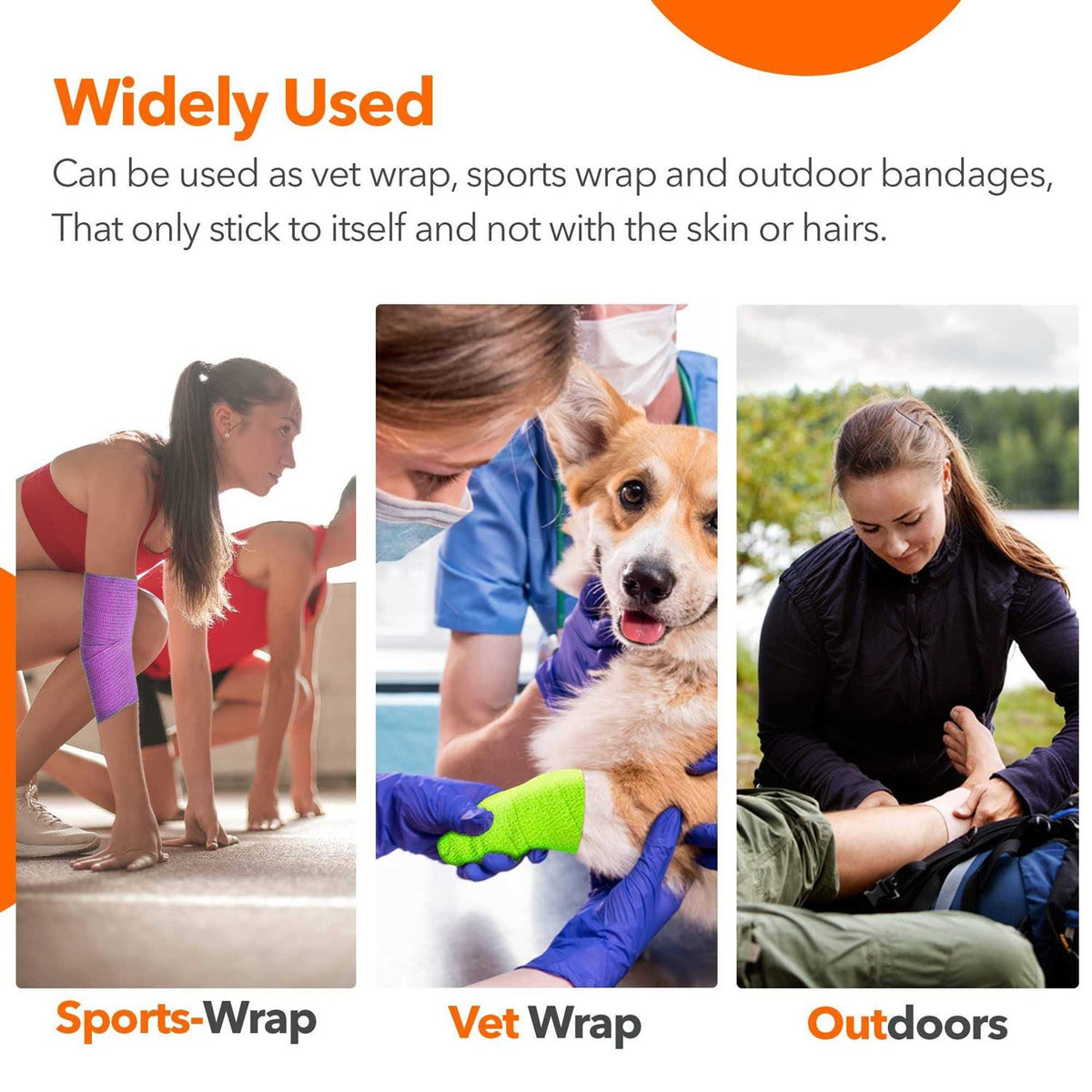 2 inch x 5 Yards Non-Woven Self Adhesive Bandage Wrap K656198