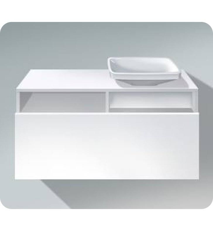 Wall-Mounted Natural Walnut Vanity Unit S7535