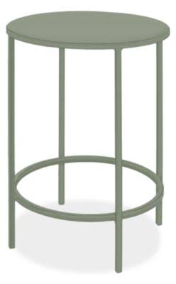Slim Round End Table 15 Diameter 20H Sage Green Grey D716021