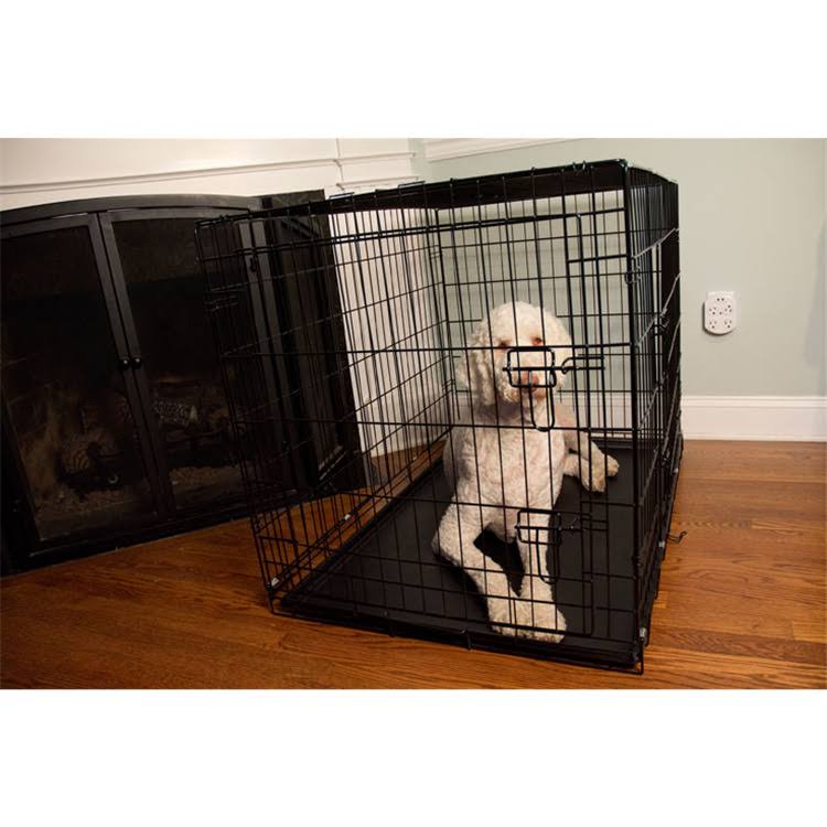Foldable Double Door Pet Crate with Divider J9464