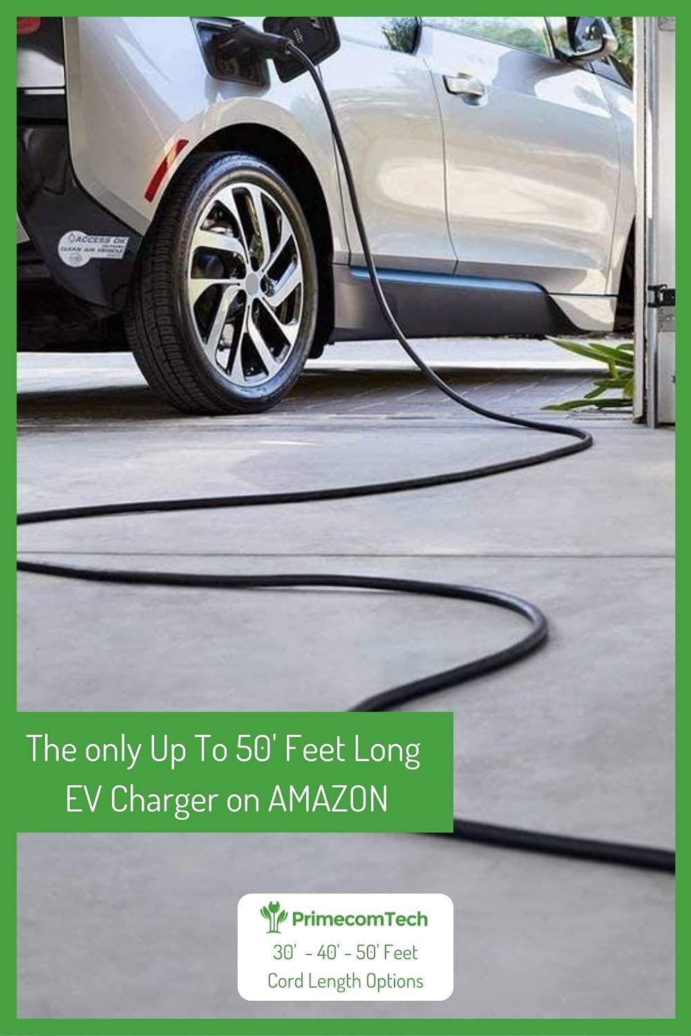 Level 2 Electric Vehicle Charger Amperage Adjustable 50Ft Cable A11142