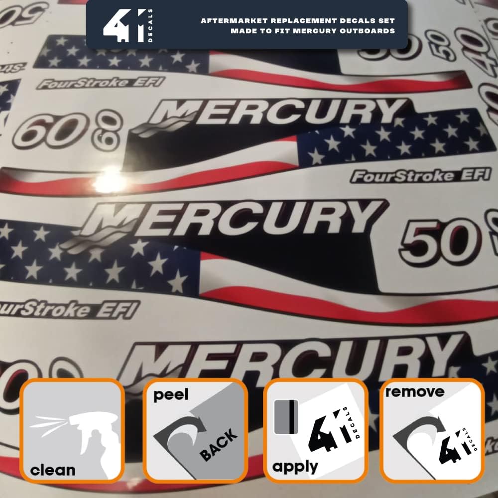 Aftermarket Replacement Outboard Decal Set Pack of 2 U3125