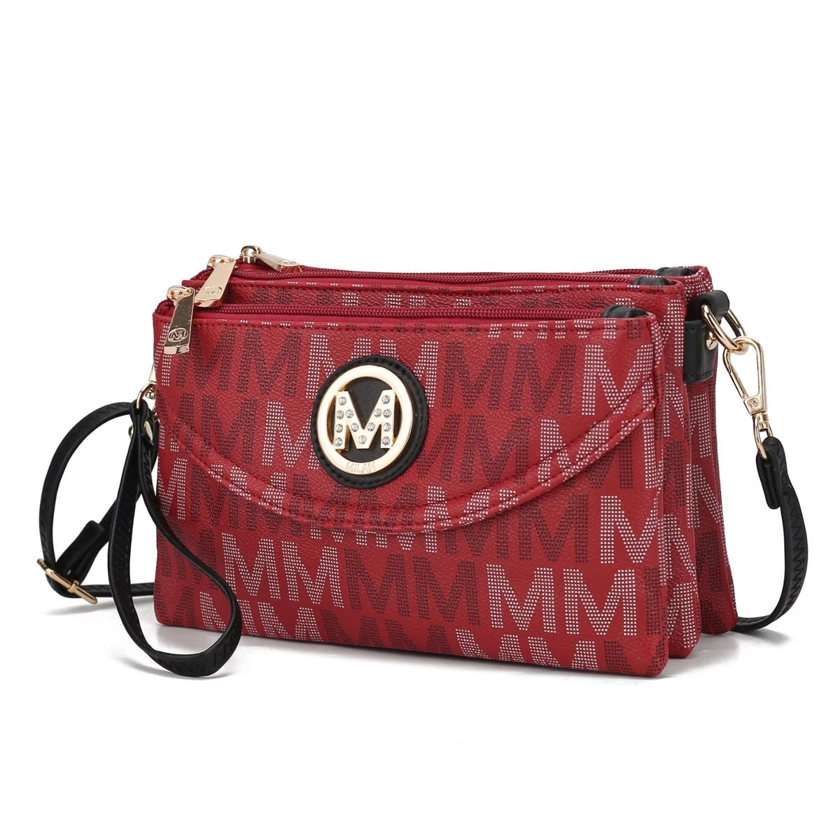 Beige Monogram Crossbody Handbag B306