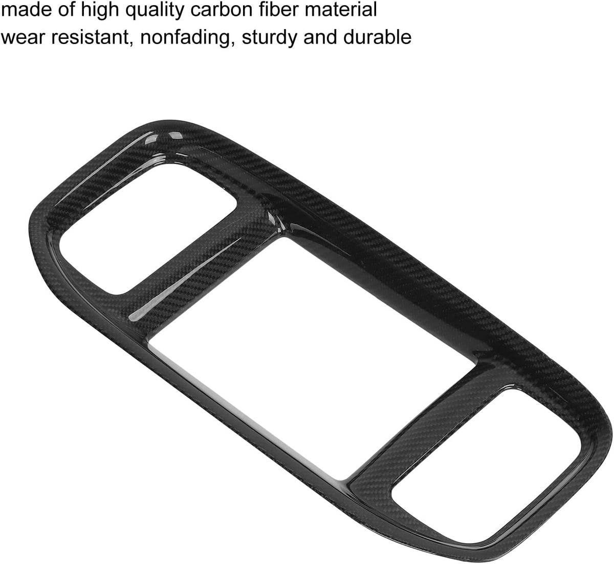 Gloss Black Carbon Fiber Car Stereo Radio Fascia Frame J45248