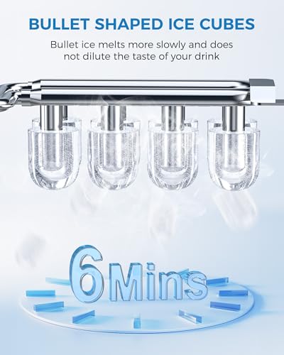 Countertop Portable Ice Maker with Ice Basket and Scoop D3876