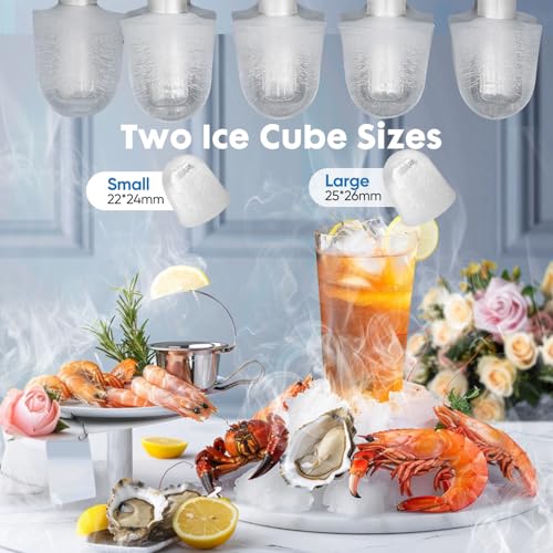 Portable Self-Cleaning Countertop Ice Maker with Scoop and Basket, Coal Black R292918