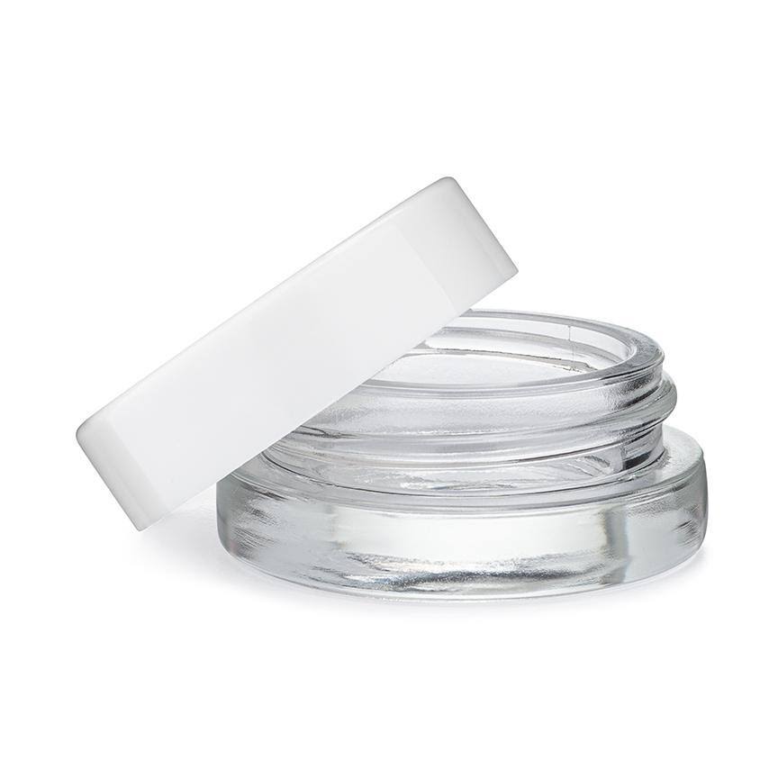7ml Clear Glass Concentrate Container with Black Cap 270 Count O983