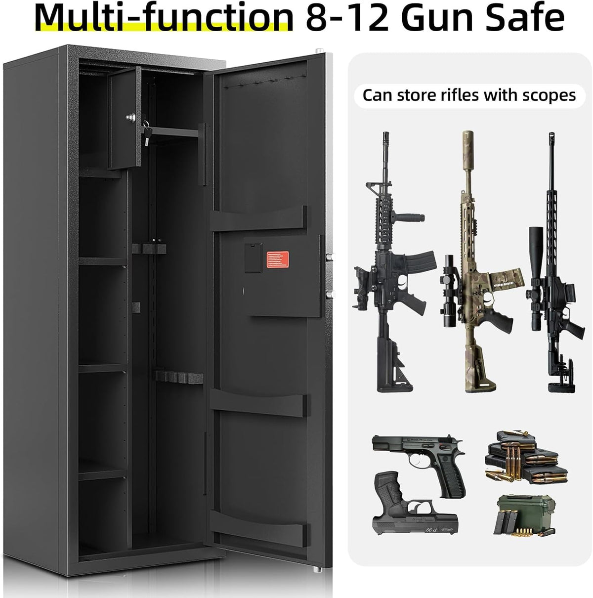 8-12 Gun Safe with Adjustable Shelves Q406708