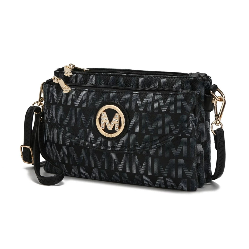 Beige Monogram Crossbody Handbag B306