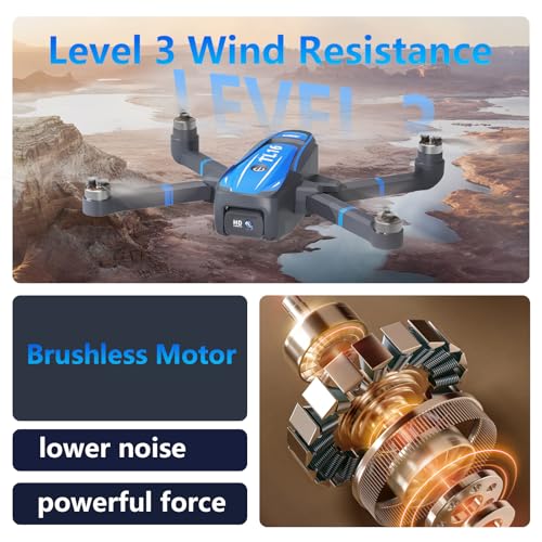 Brushless Motor Drone with 1080P Camera Blue Z9191