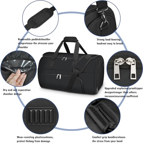 Navy Convertible Garment Bag with Shoe Compartment A2349