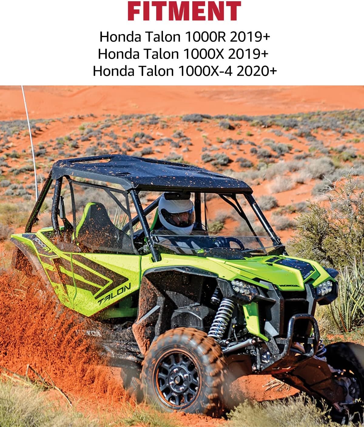Bed Enclosure Tailgate for Honda Talon 1000R / 1000X, Heavy Duty Steel Black Cargo Bed Rack Extender J92548