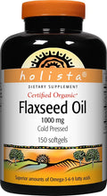 Flaxseed Oil 1000mg Cold Pressed Certified Organic 150-Count Y796