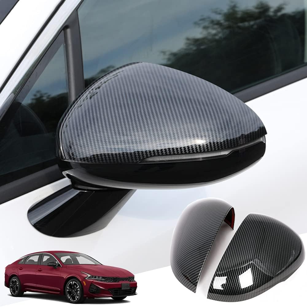 Carbon Fiber Car Side Mirror Caps 2Pcs Set for Kia New K5 W9151