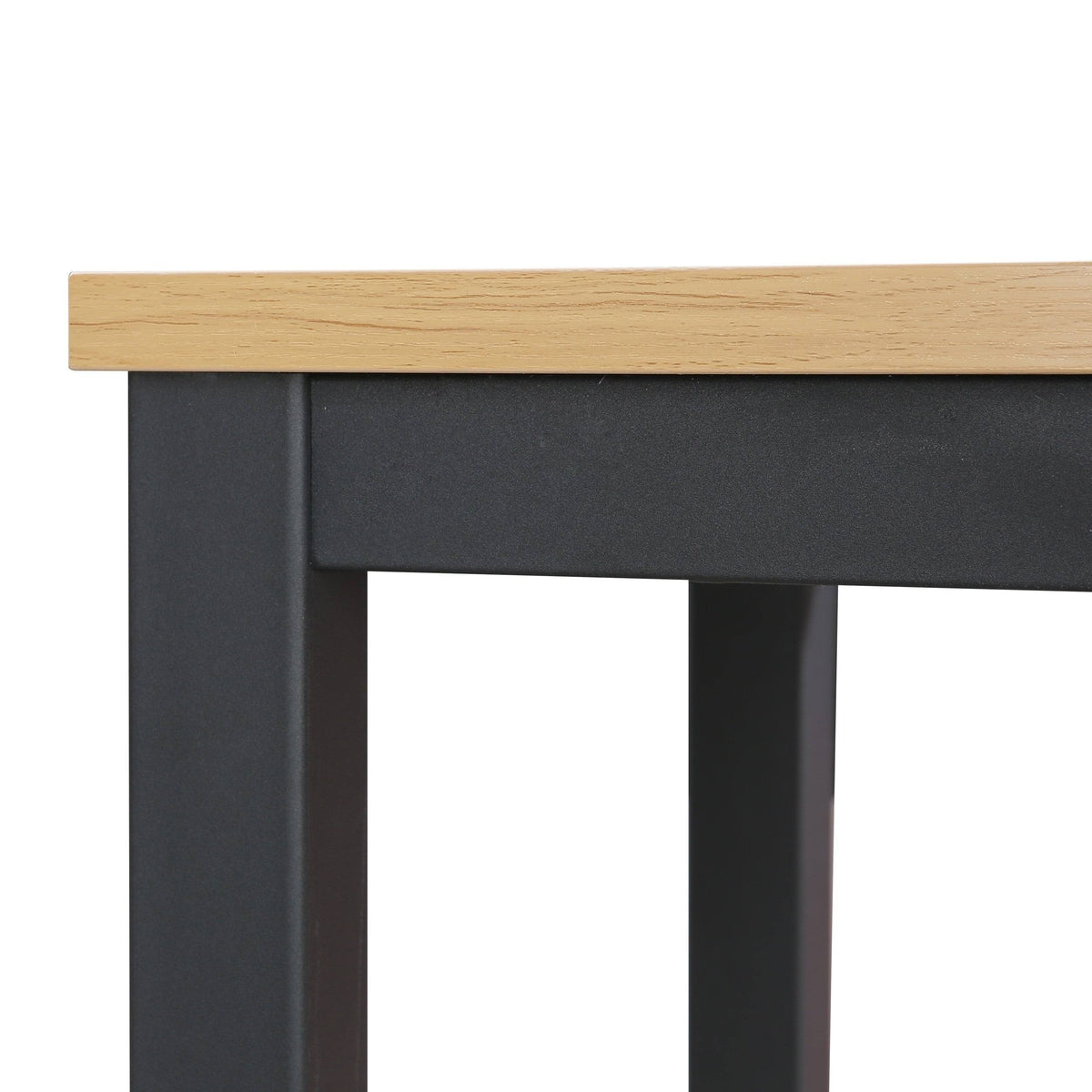 Natural Large Office Desk with Black Legs K589138