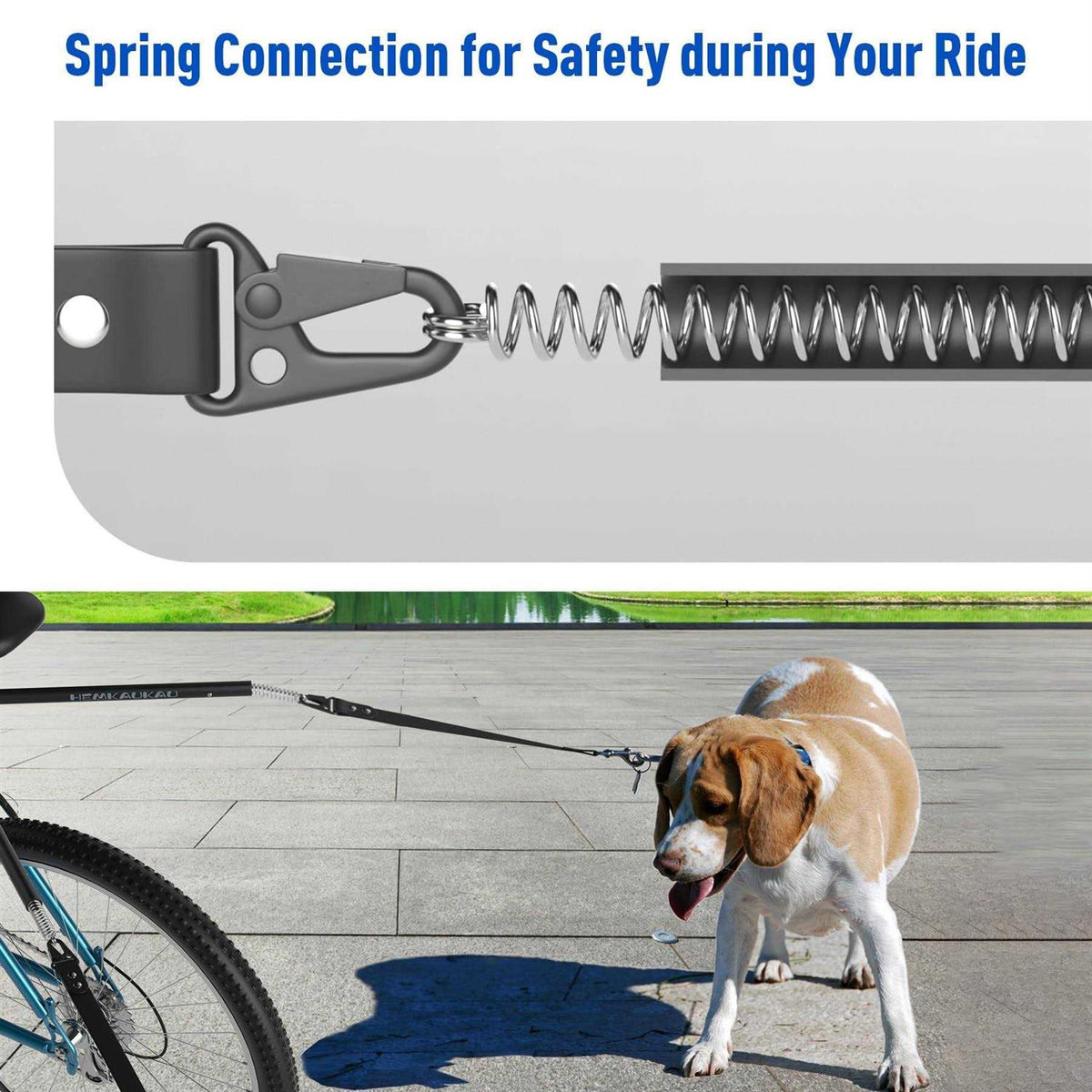 Rotating Dog Bike Leash for 2 Dogs Quick Release T80566