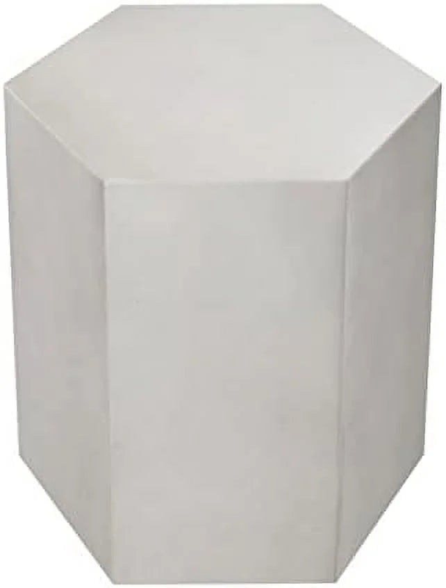Light Grey Hexagon Concrete Accent Table J798