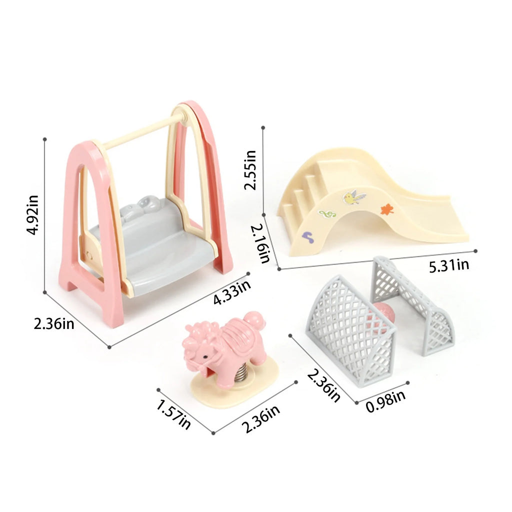 Miniature Dollhouse Kitchen Play Set with Refrigerator I660361