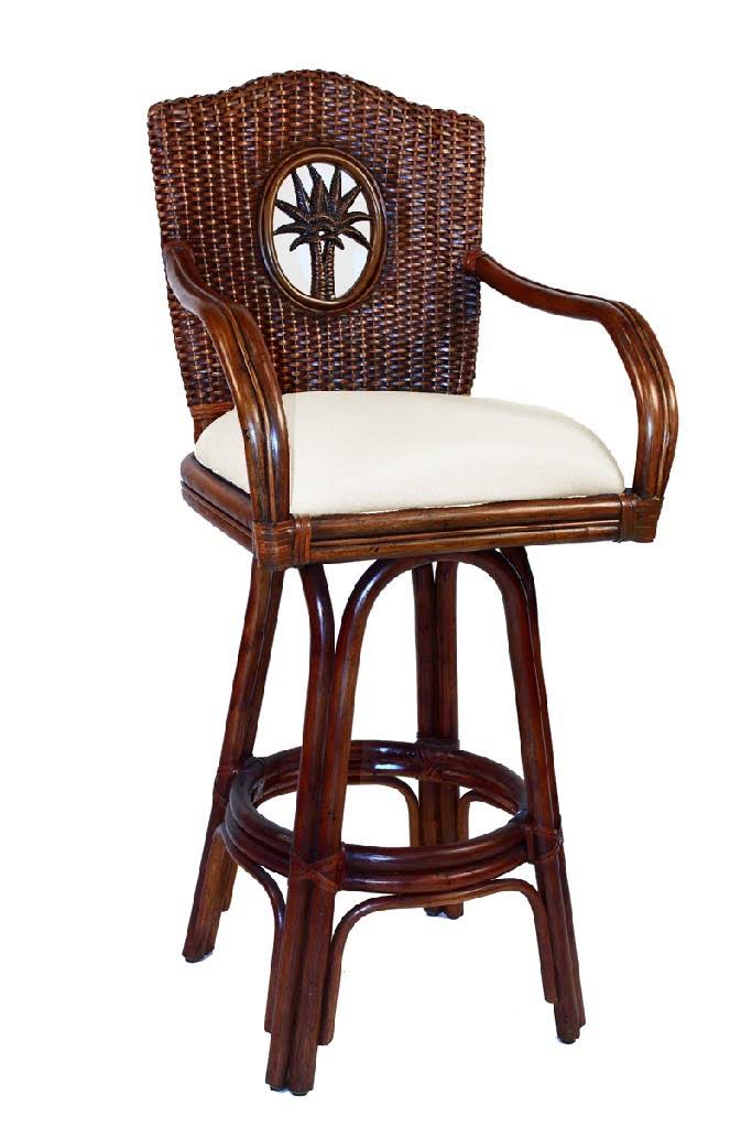 Indoor Swivel Rattan Barstool N76444