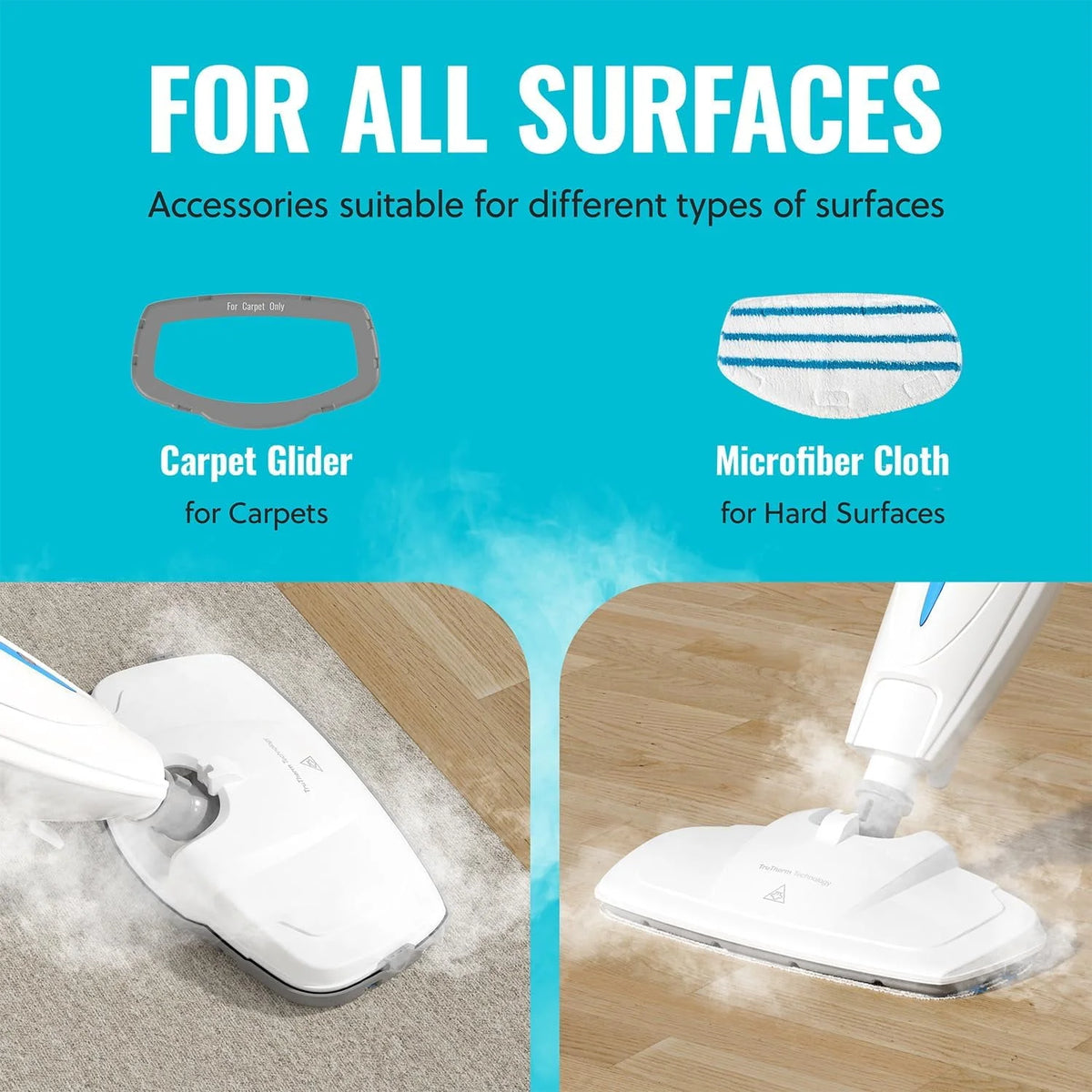 10-in-1 Steam Mop with Detachable Handheld Steam Cleaner P4576