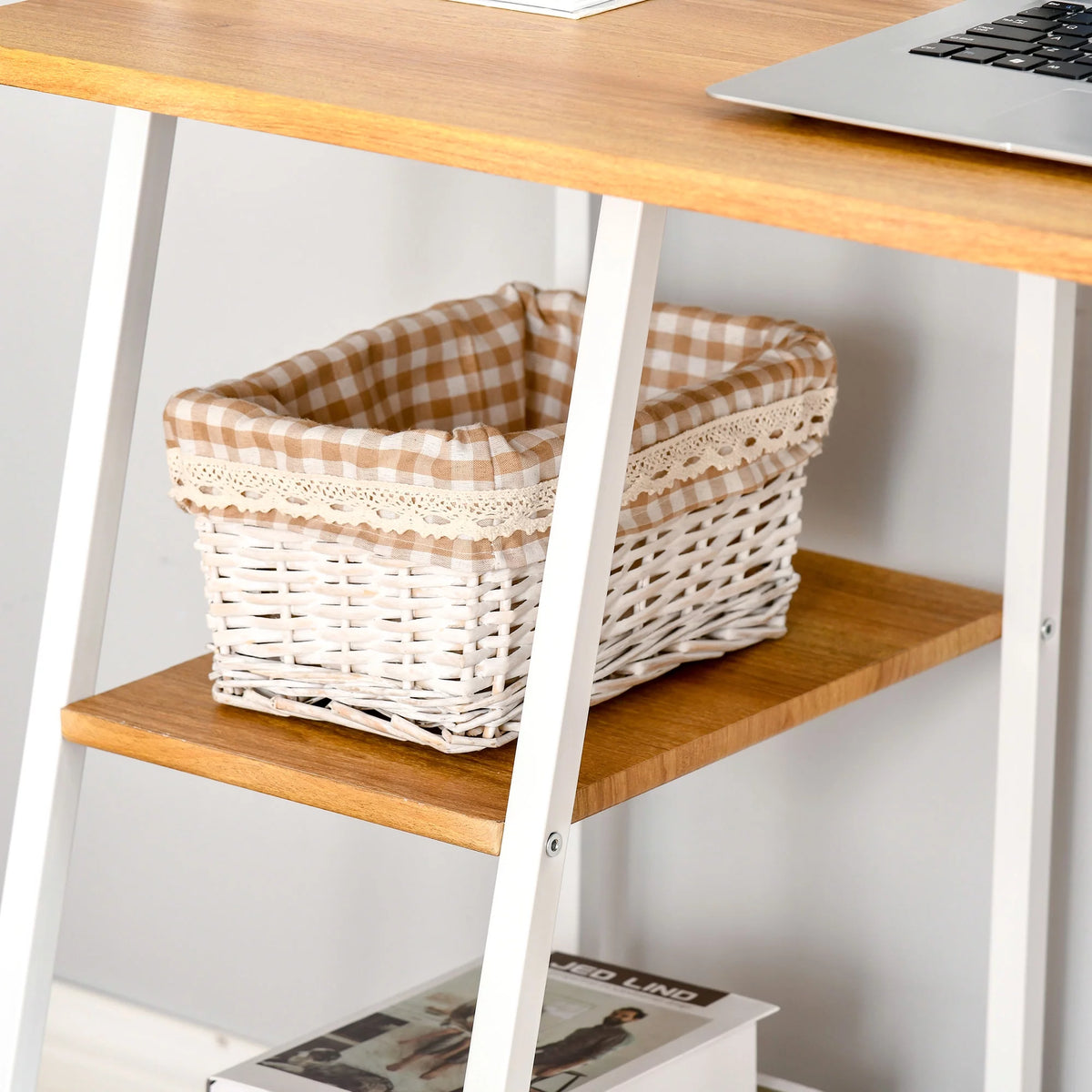 Computer Desk with 3-Tier Storage Shelves J20485