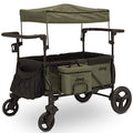 Black/Green Stroller Wagon with Cooler Bag and Parent Organizer S314985