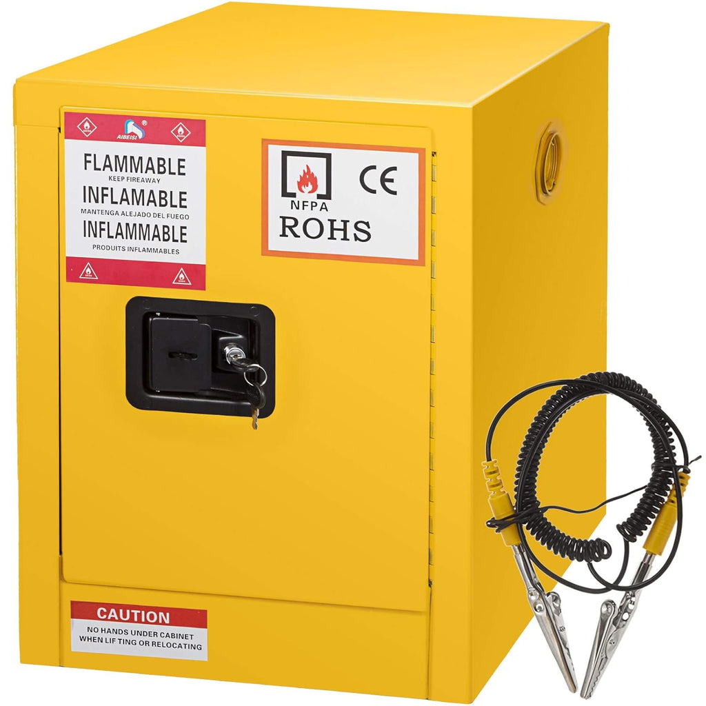 Galvanized Steel Flammable Storage Cabinet with Adjustable Shelf B641621