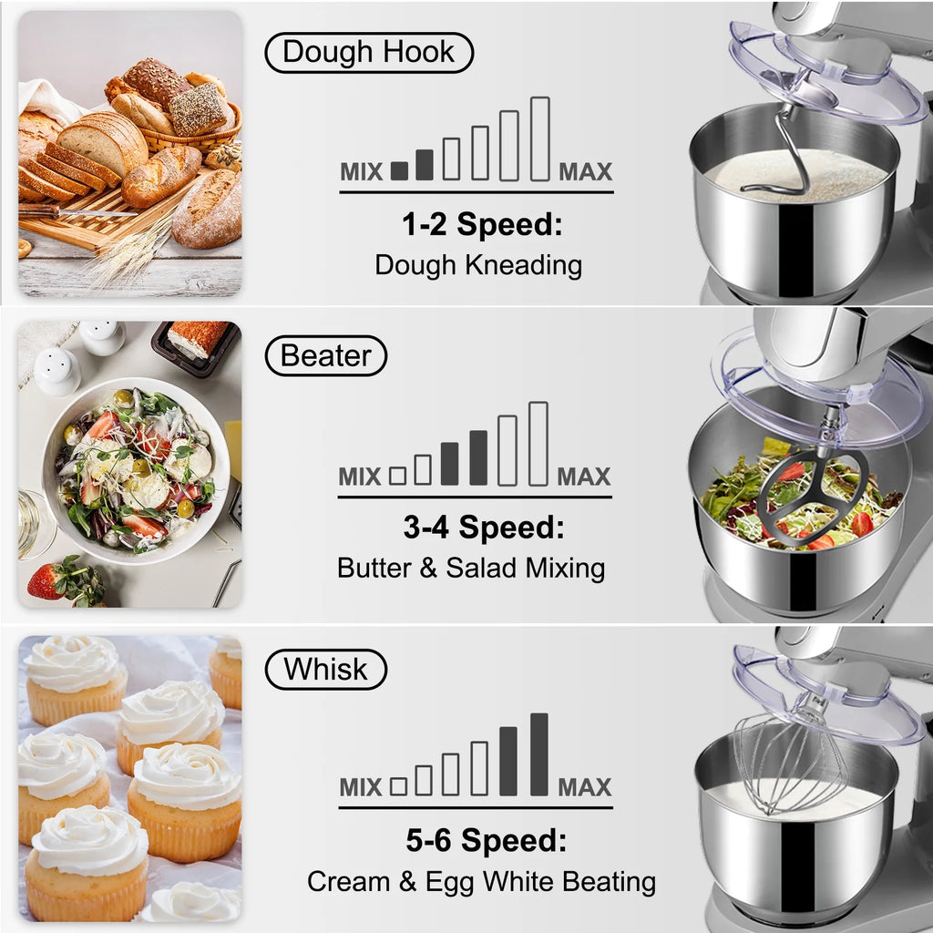 Stand Mixer Tilt Head Dough Mixer 7L 450W 6 Speed M916273