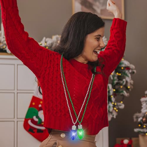 Light Up Bead Necklace 12PCS 3 Modes 4 Colors H201