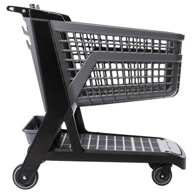 Gray Full Size Plastic Grocery Shopping Cart K3484