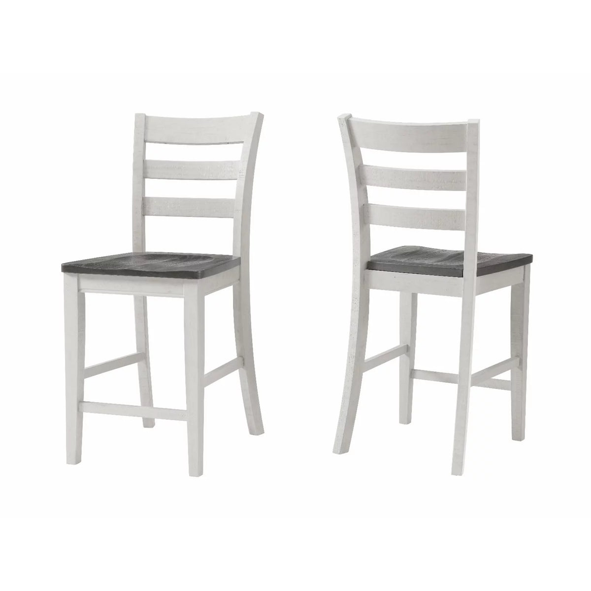White Solid Wood Counter Height Dining Chair Set of 2 X176766
