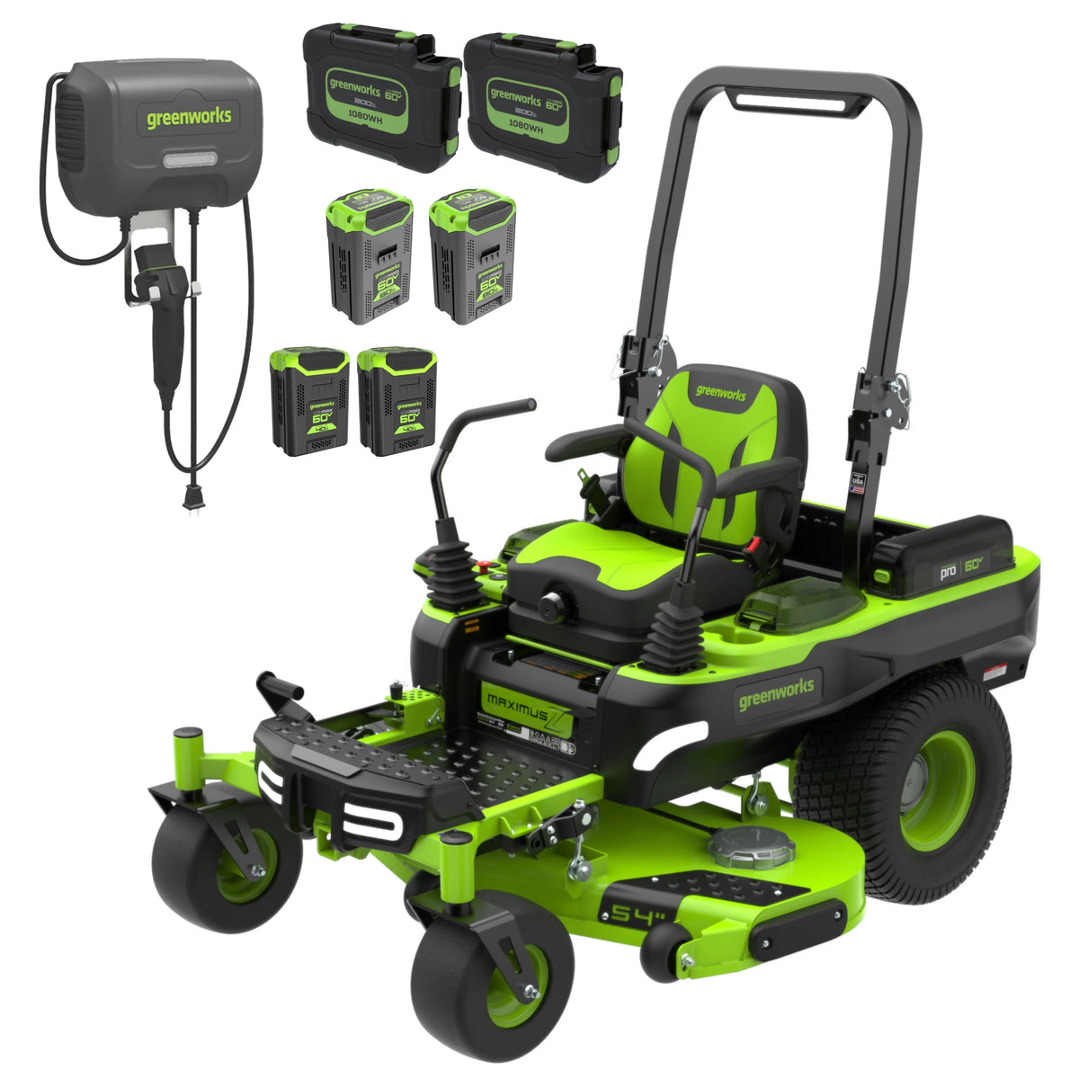 60V Zero Turn Riding Mower with Batteries and Charger Z70585