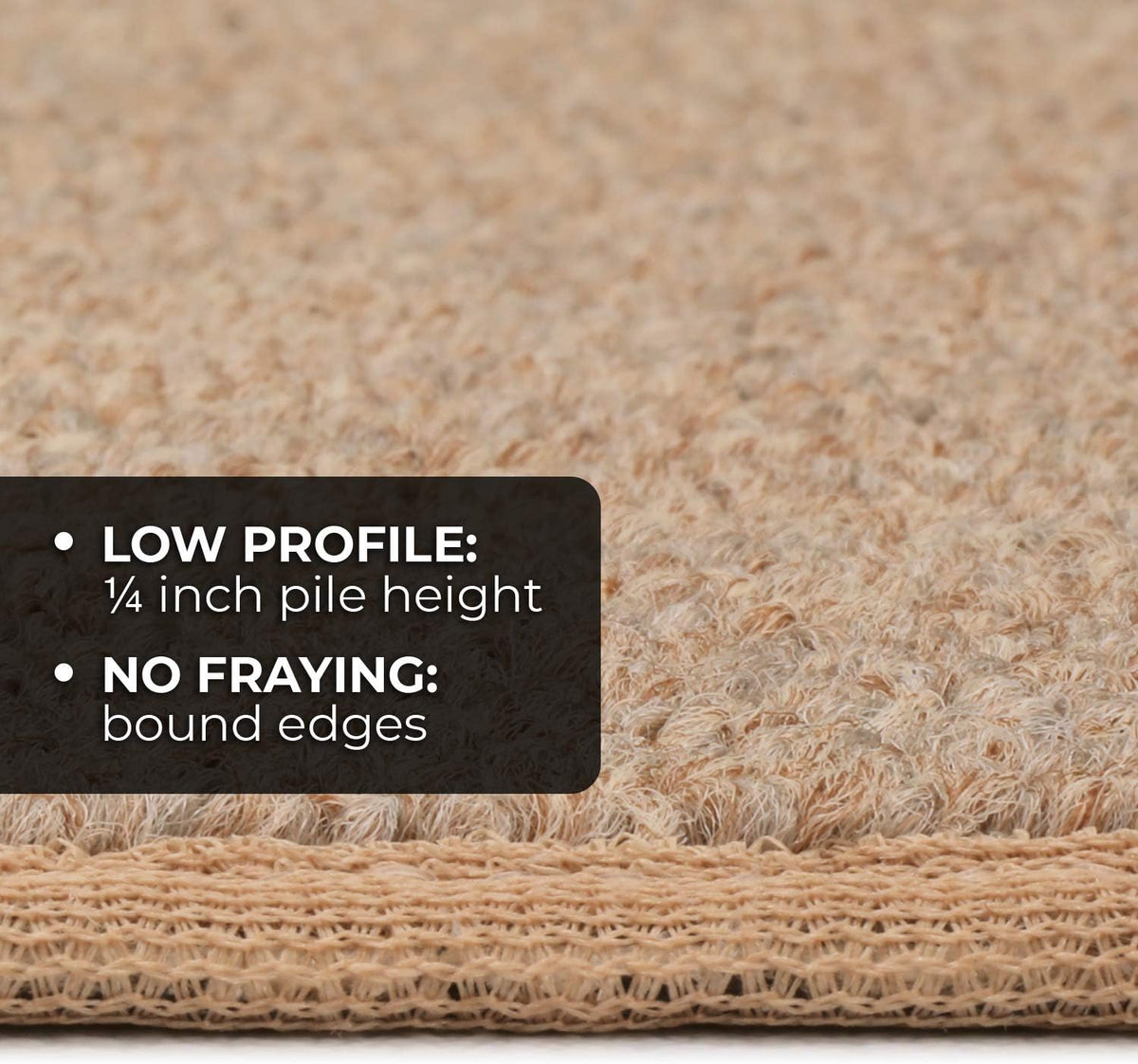 Skid-Resistant Carpet Runner Pebble Beige 8 Feet X 36 Inches S468