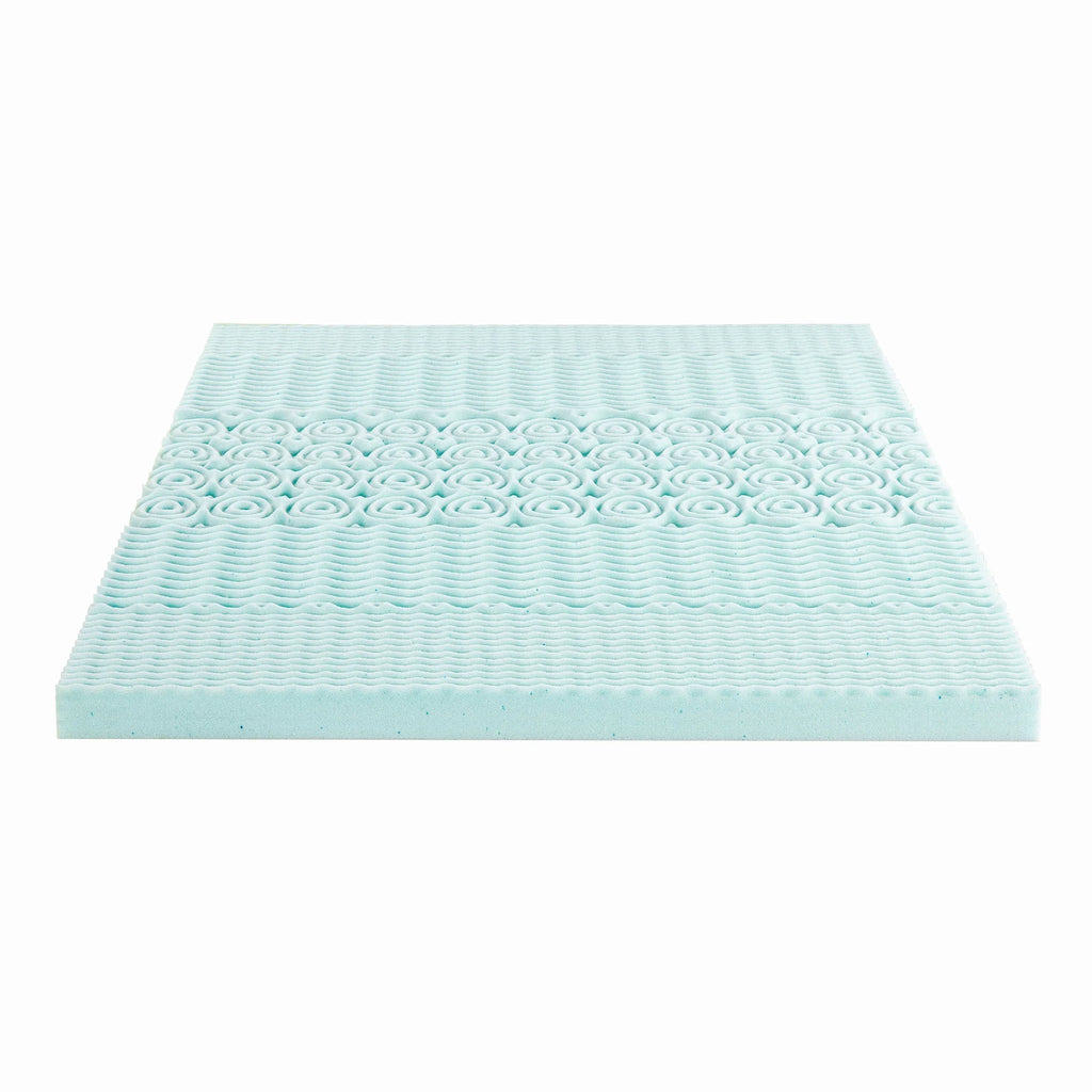 4" 5-Zone Cooling Gel Memory Foam Mattress Topper Y35491