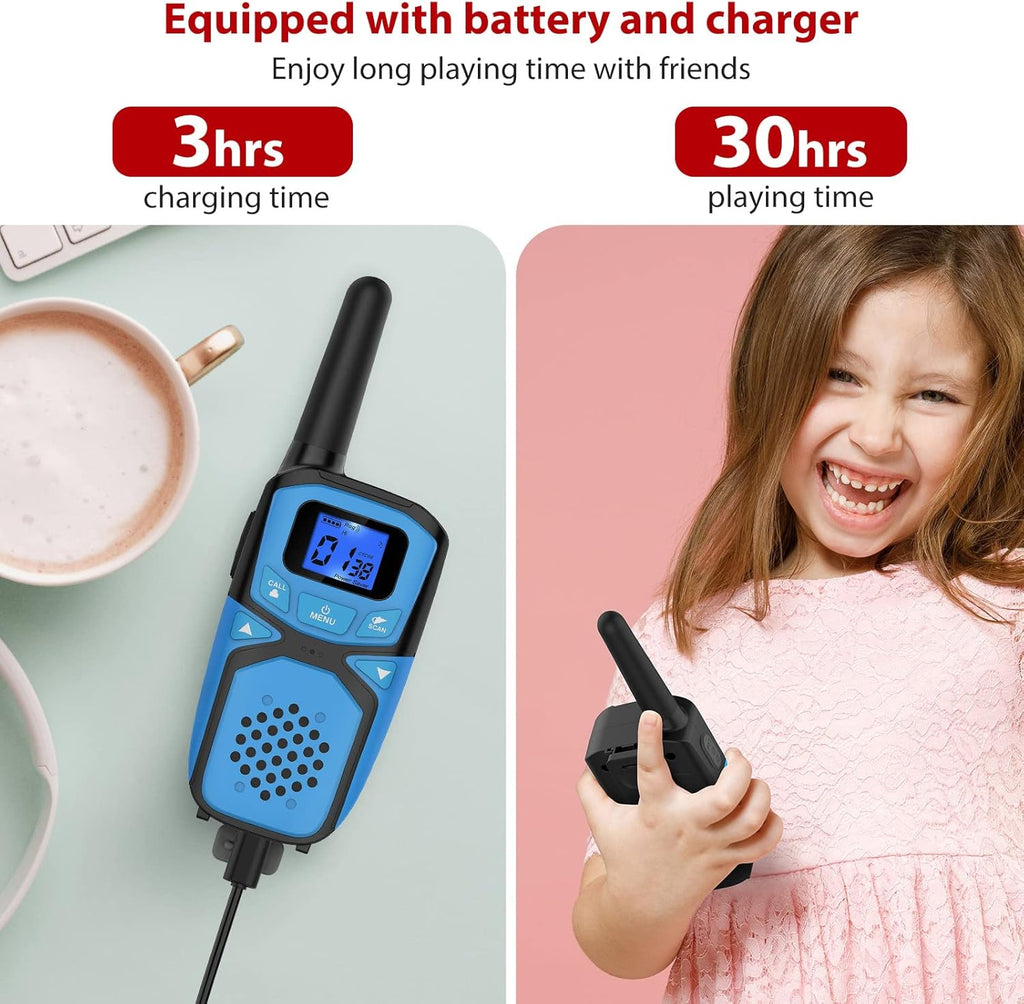 Walkie Talkie for Kids with Batteries and Charger E107