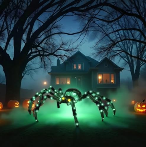 4.2Ft Light Up Spider with 90 LED Lights S6009