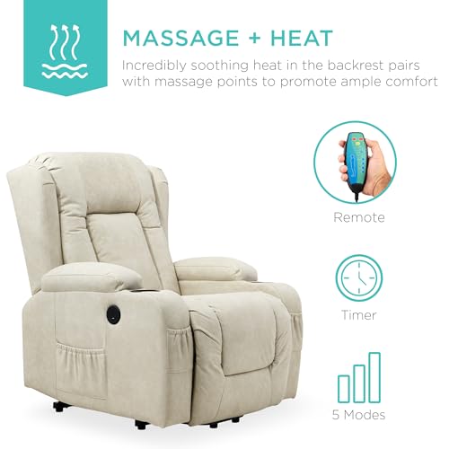 PU Leather Electric Power Lift Recliner Massage Chair with USB Port T94157