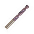 Carbide Coolant Fed Drill, Reinforced Straight Shank, 36mm LOC Q140