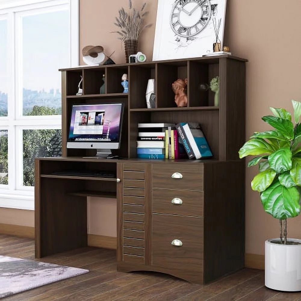Computer Desk with Hutch W34614