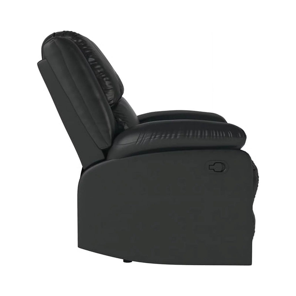 Black Faux Leather Recliner Q171
