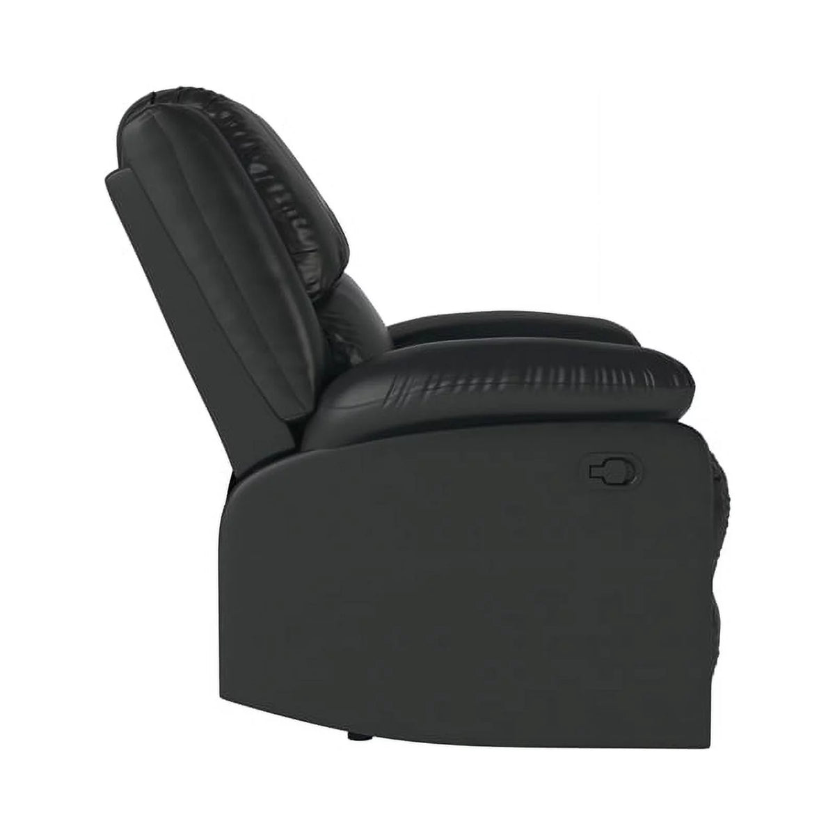 Black Faux Leather Recliner Q171