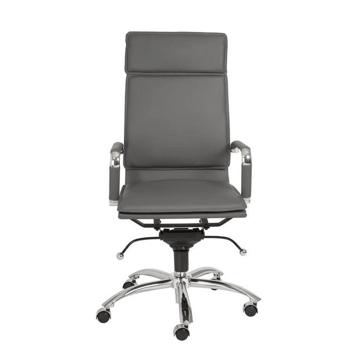 Gray High Back Office Chair with Chromed Steel Base B111629