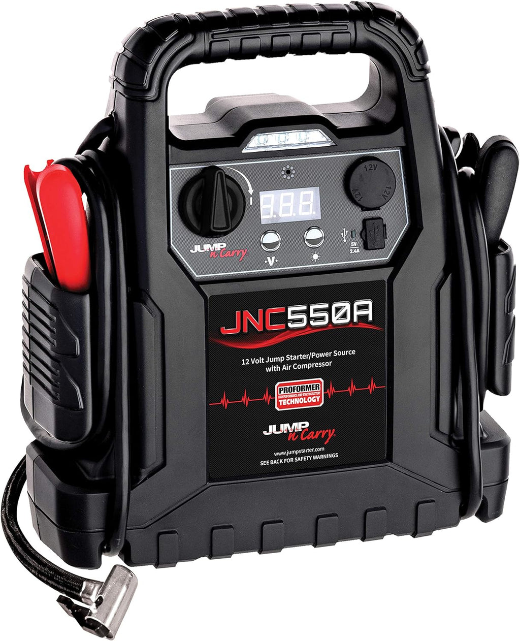 1100 Peak Amp Jump Starter with Air Compressor W1589