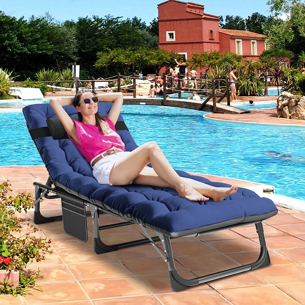 Folding Chaise Lounge Chair 5-Position Heavy Duty Z5804