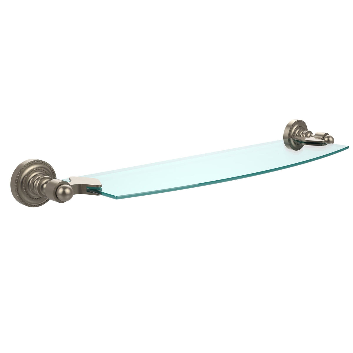 18 inch Polished Chrome Glass Shelf V1258