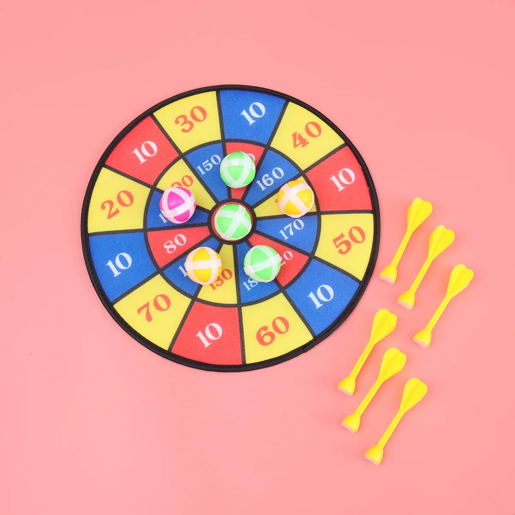 Flocking Dart Board Set with 4Pcs Darts Q4758