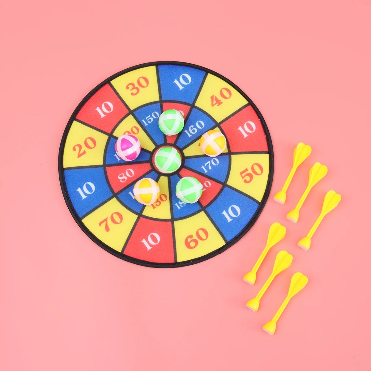 Flocking Dart Board Set with 4Pcs Darts Q4758